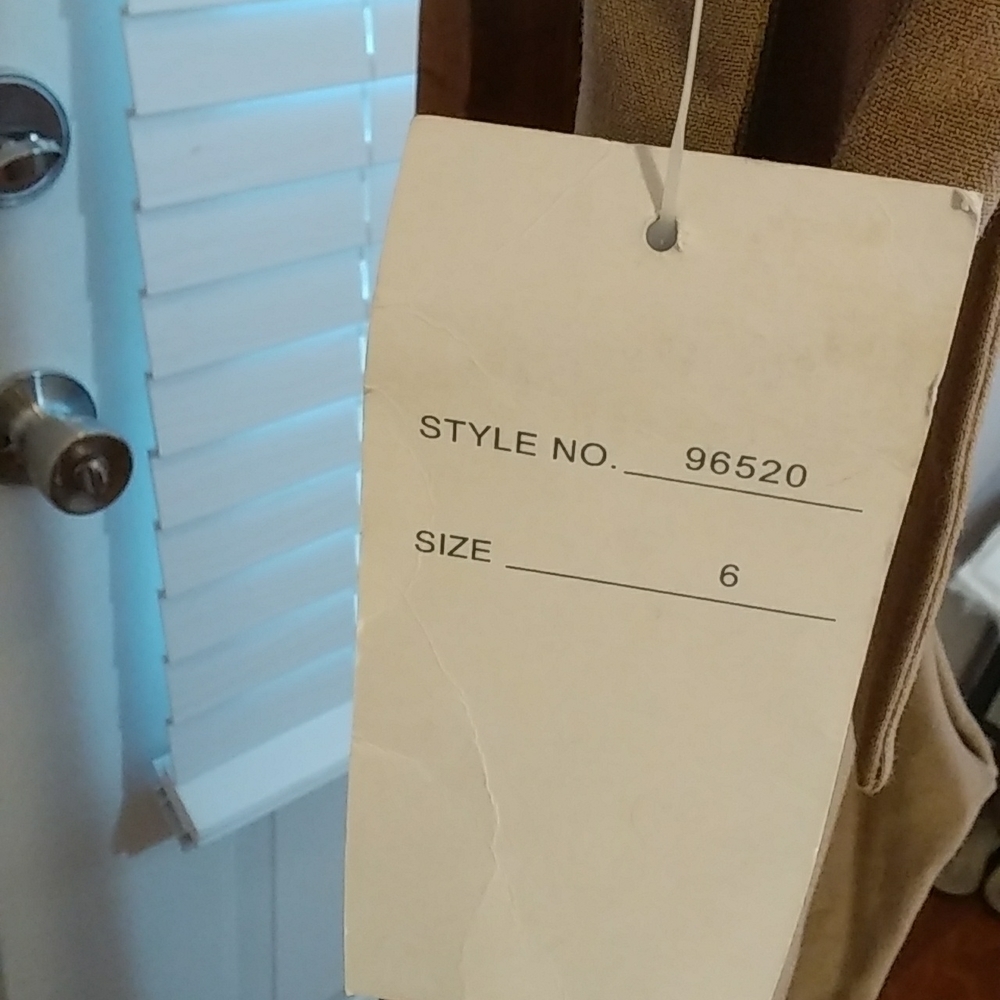 Herman Geist Brown Wide Leg Career Business Pants Trousers Size Size 6 Side Zip - Picture 10 of 12